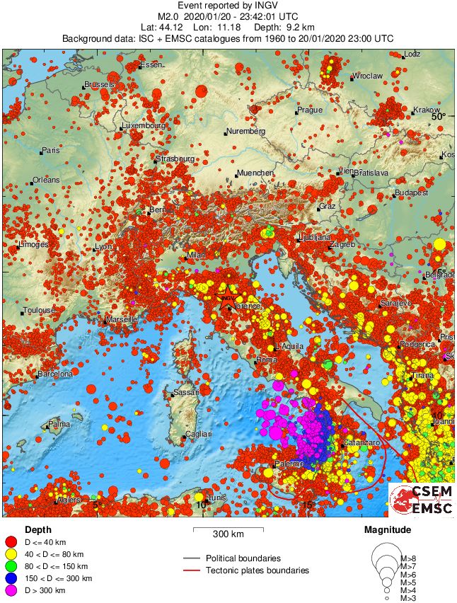 wide historical seismicity