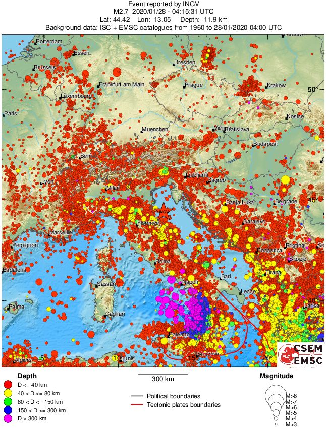 wide historical seismicity