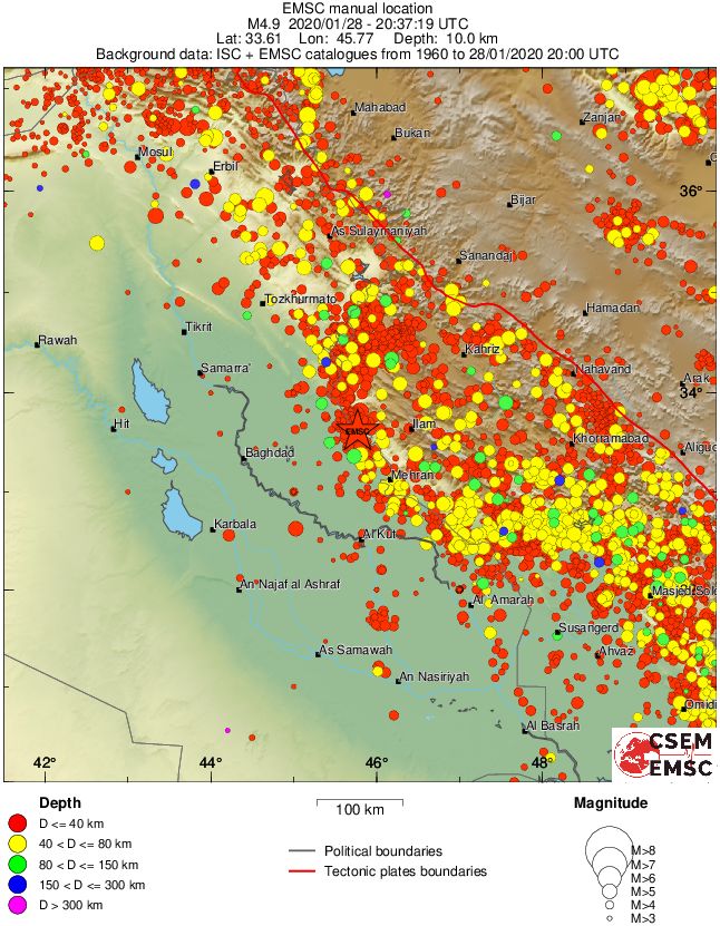 regional historical seismicity