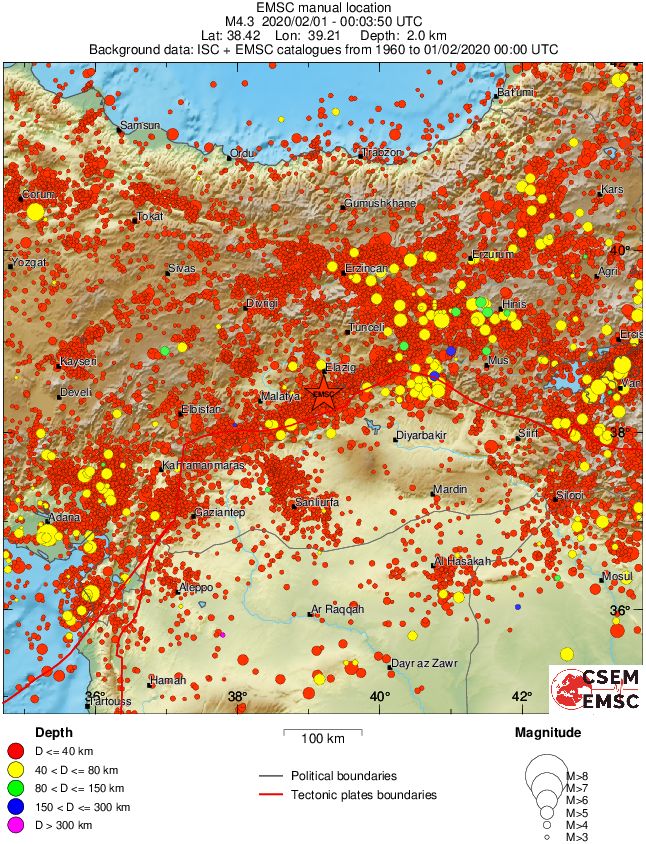 regional historical seismicity
