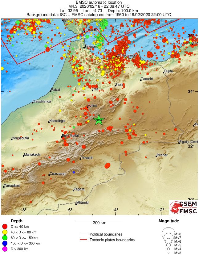 regional historical seismicity