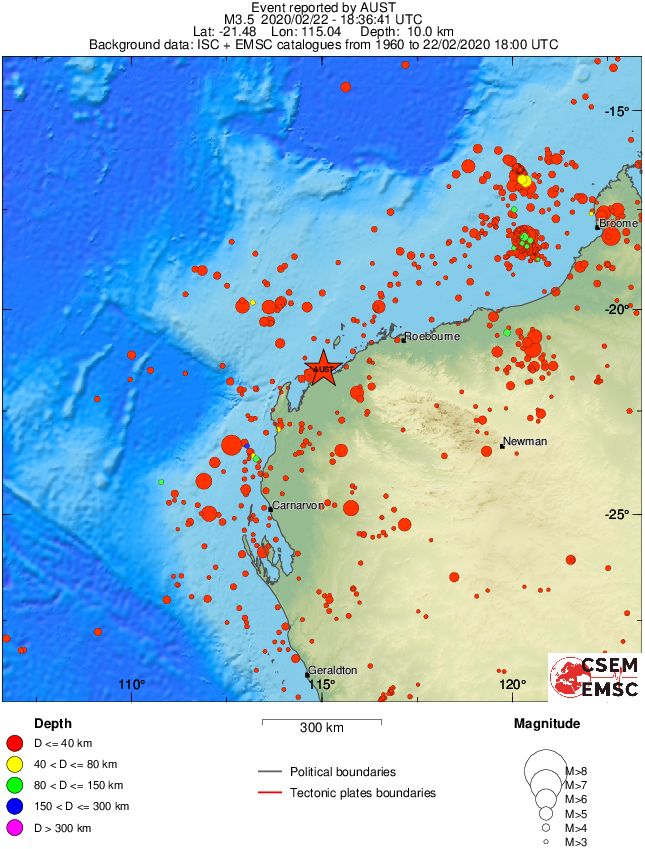 wide historical seismicity