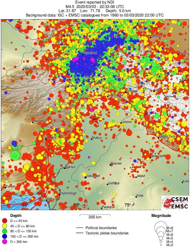 wide historical seismicity