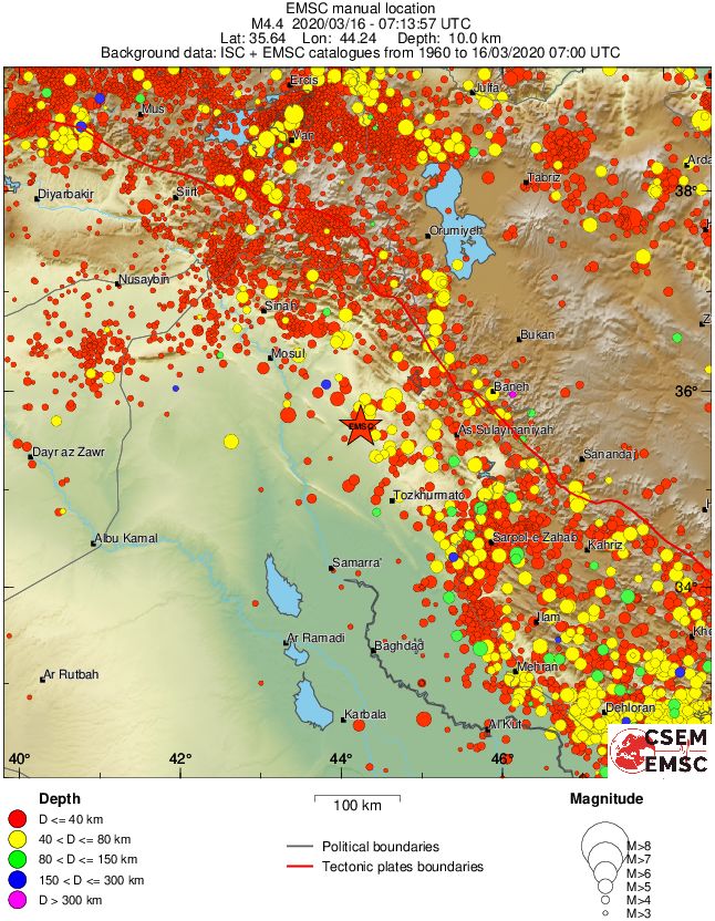regional historical seismicity