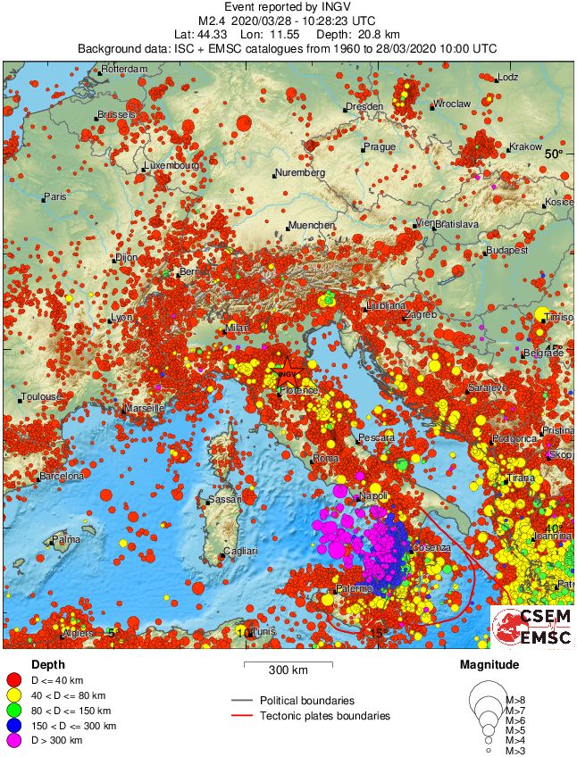wide historical seismicity