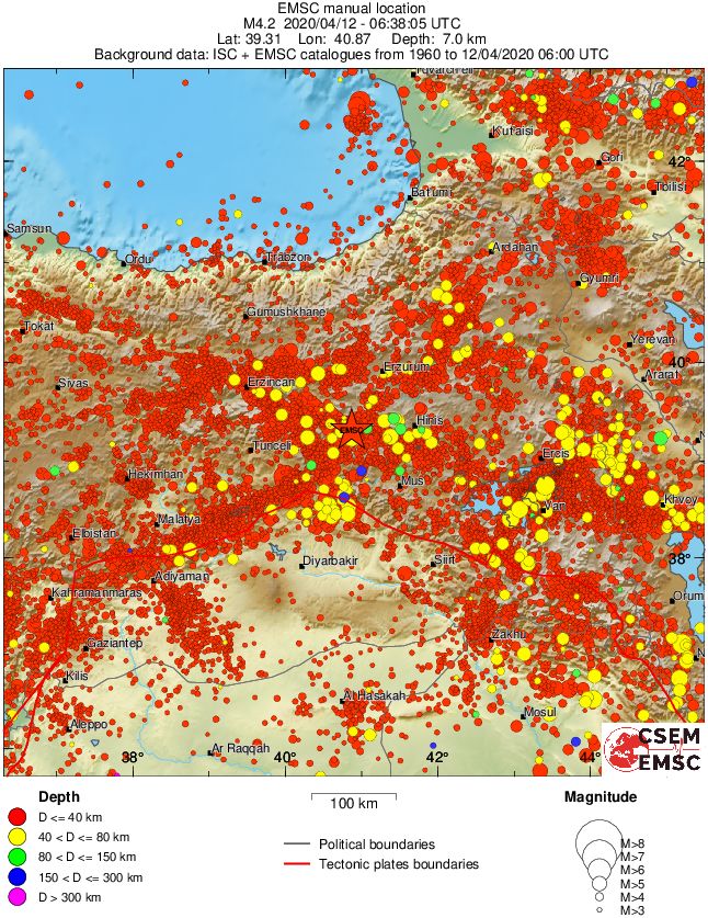 regional historical seismicity