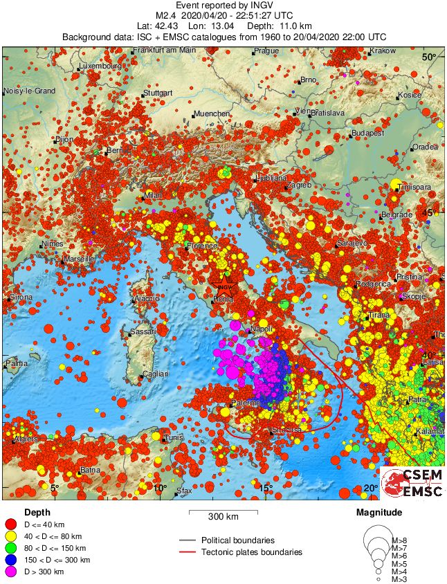 wide historical seismicity