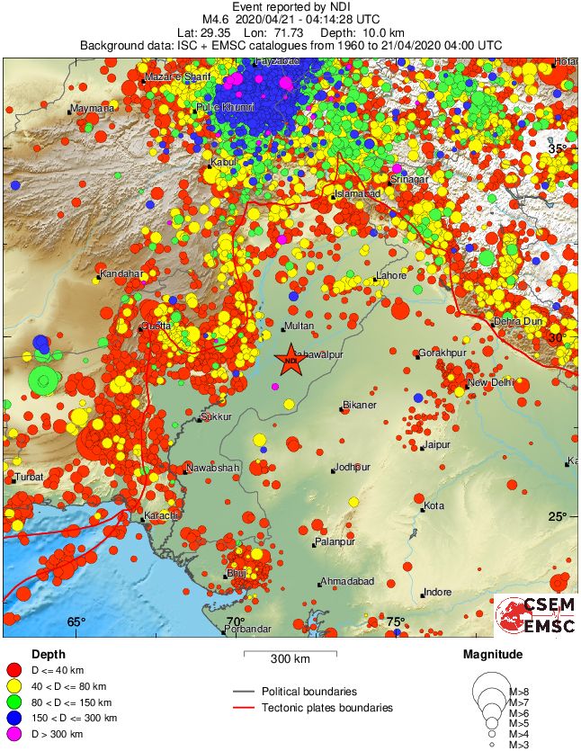wide historical seismicity