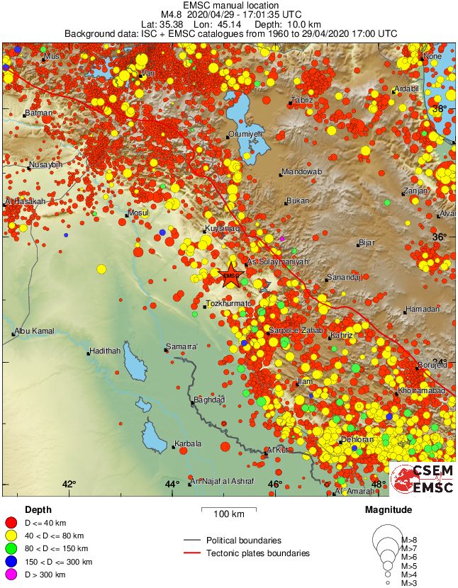 regional historical seismicity
