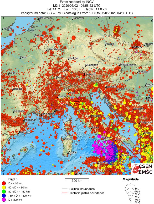 wide historical seismicity