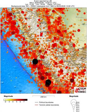 regional magnitude historical seismicity