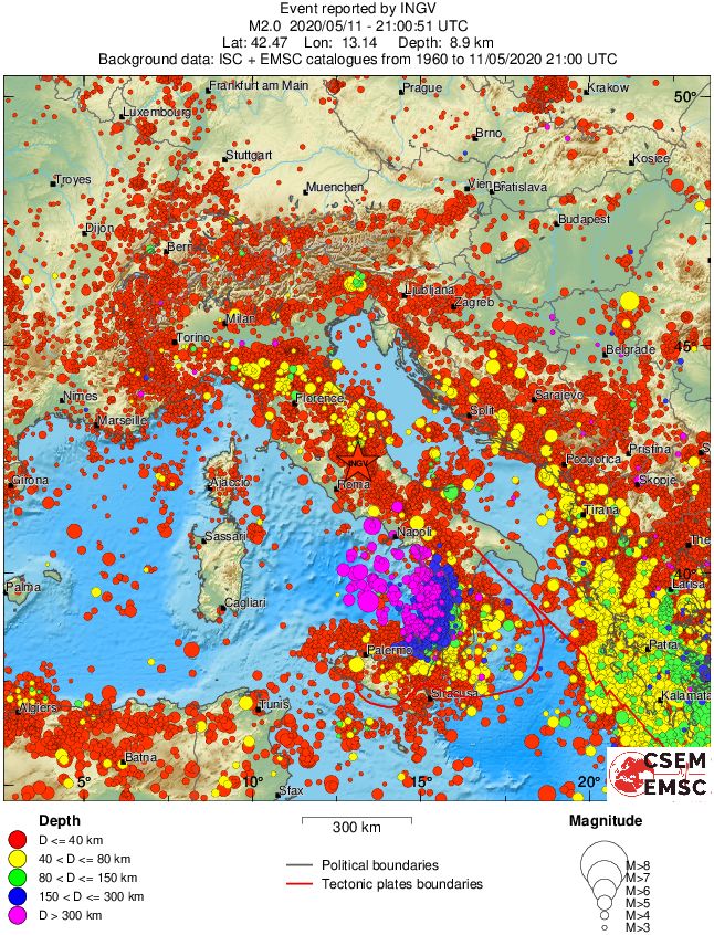wide historical seismicity