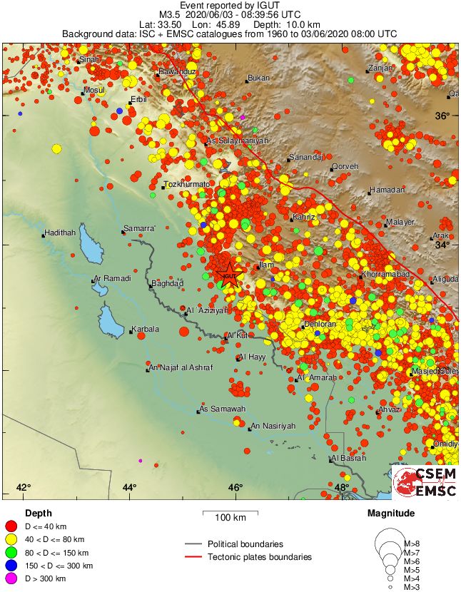 regional historical seismicity