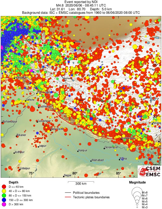 wide historical seismicity