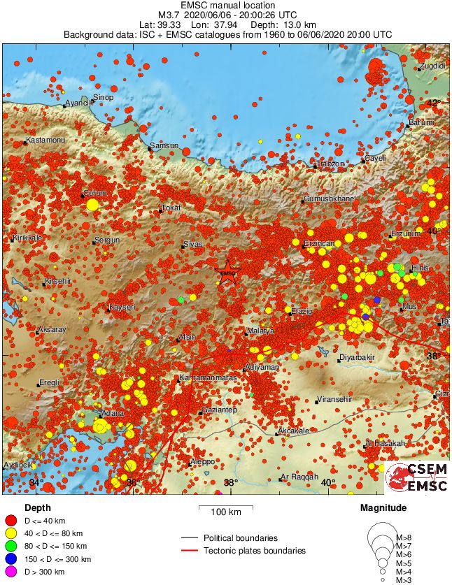regional historical seismicity