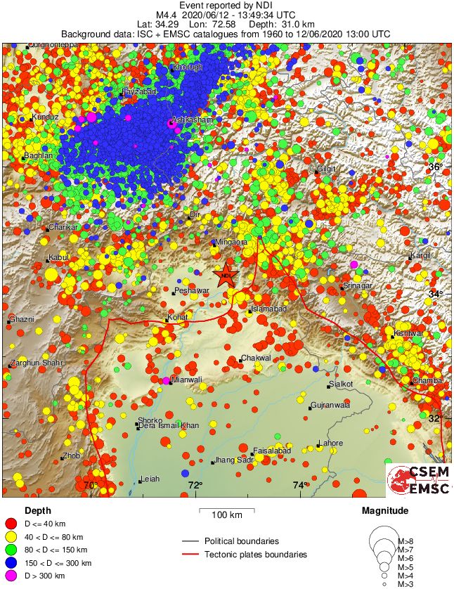 regional historical seismicity