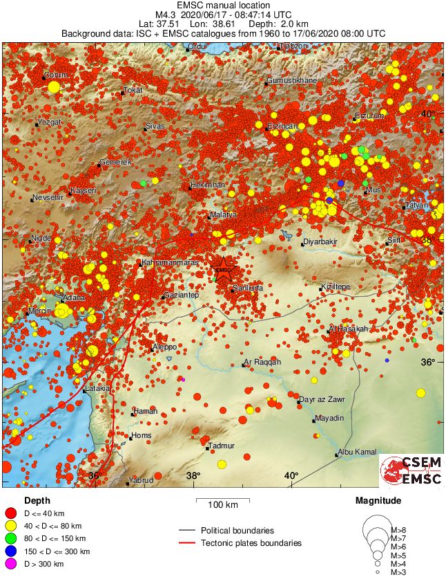 regional historical seismicity