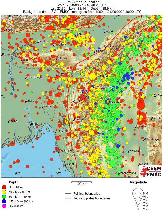 regional historical seismicity