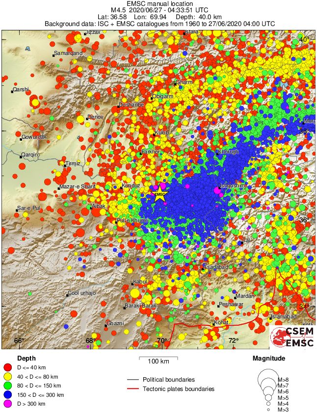 regional historical seismicity