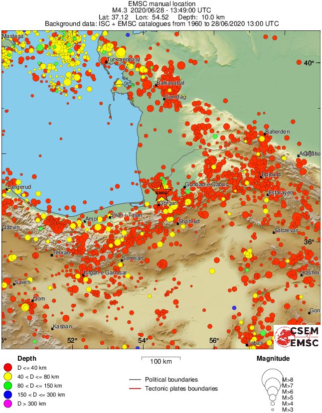 regional historical seismicity