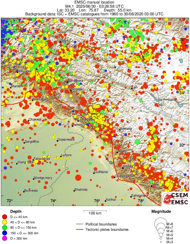 regional historical seismicity