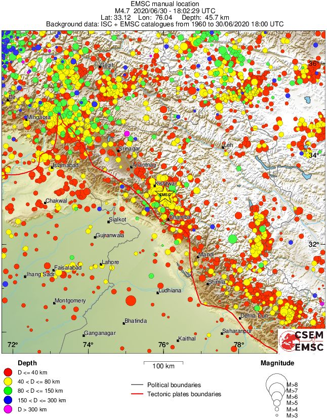 regional historical seismicity