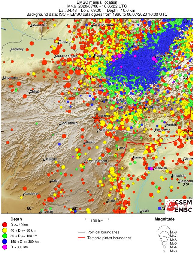 regional historical seismicity