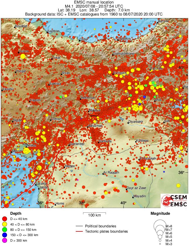 regional historical seismicity