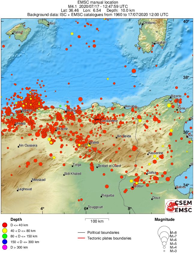 regional historical seismicity