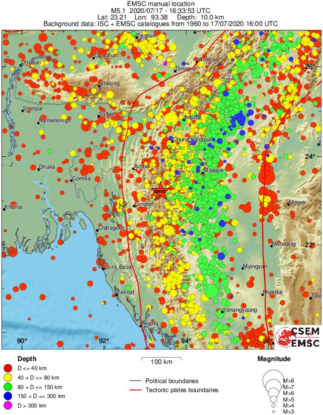 regional historical seismicity
