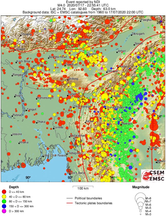 regional historical seismicity