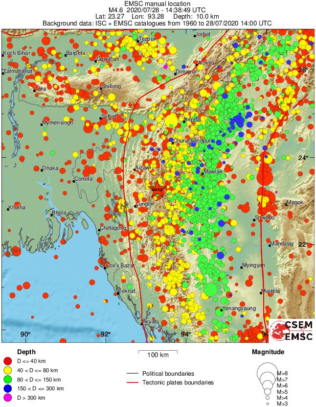 regional historical seismicity