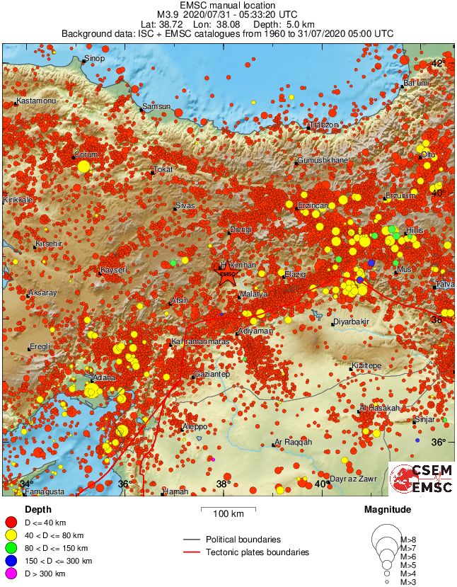 regional historical seismicity