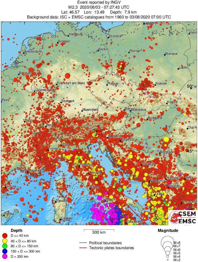 wide historical seismicity
