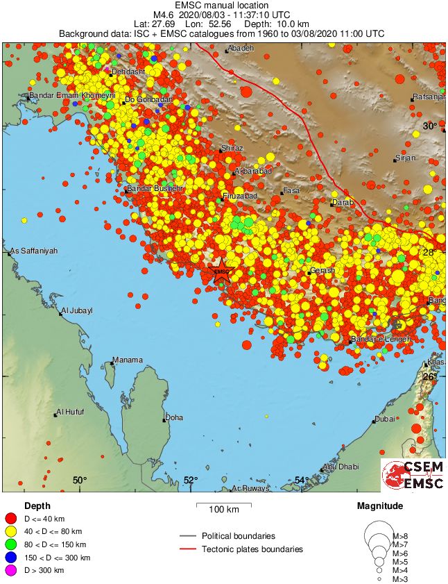 regional historical seismicity