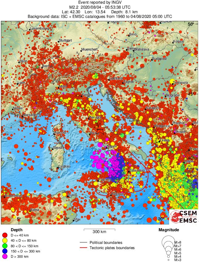 wide historical seismicity