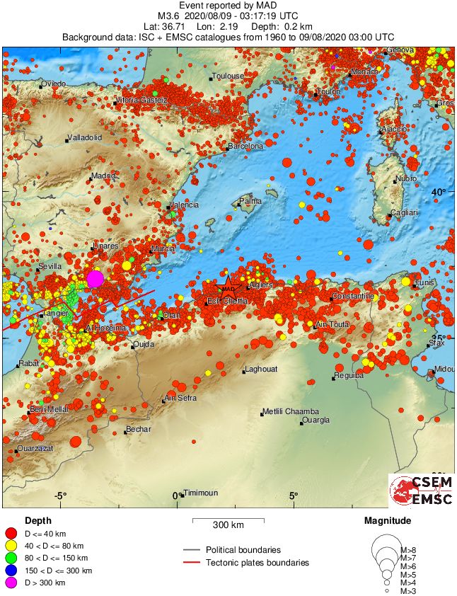 wide historical seismicity