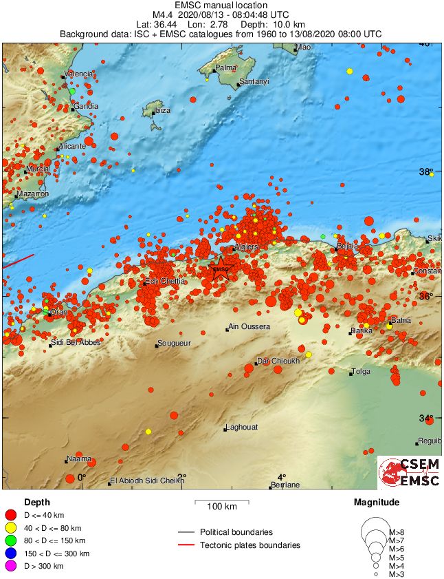 regional historical seismicity