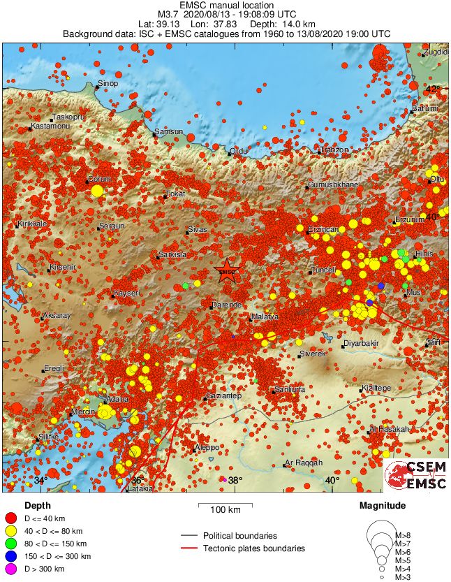 regional historical seismicity
