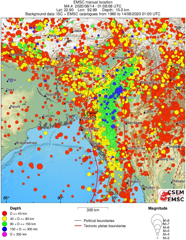 wide historical seismicity
