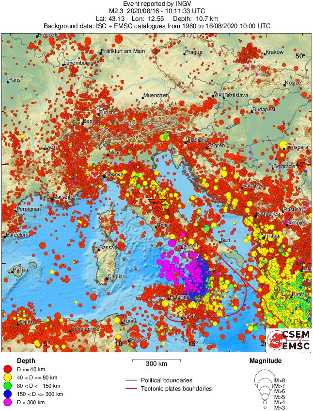 wide historical seismicity