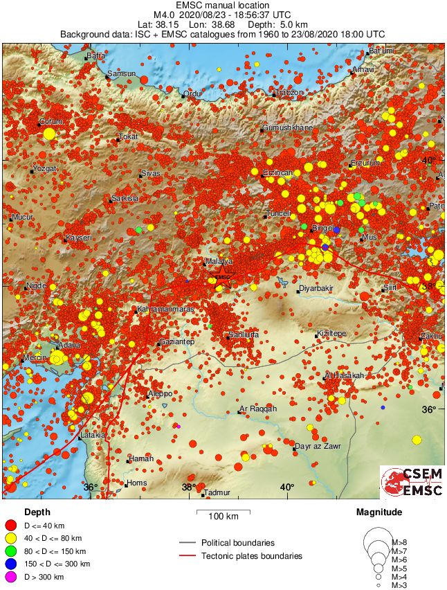 regional historical seismicity
