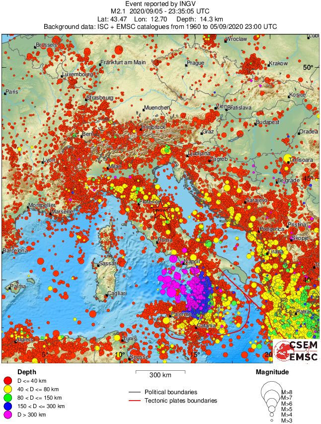 wide historical seismicity