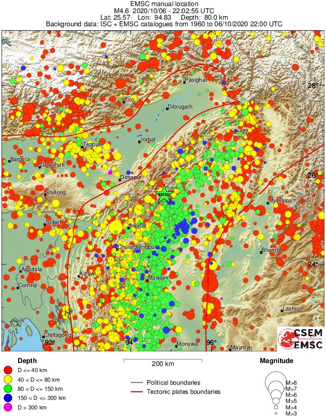 regional historical seismicity