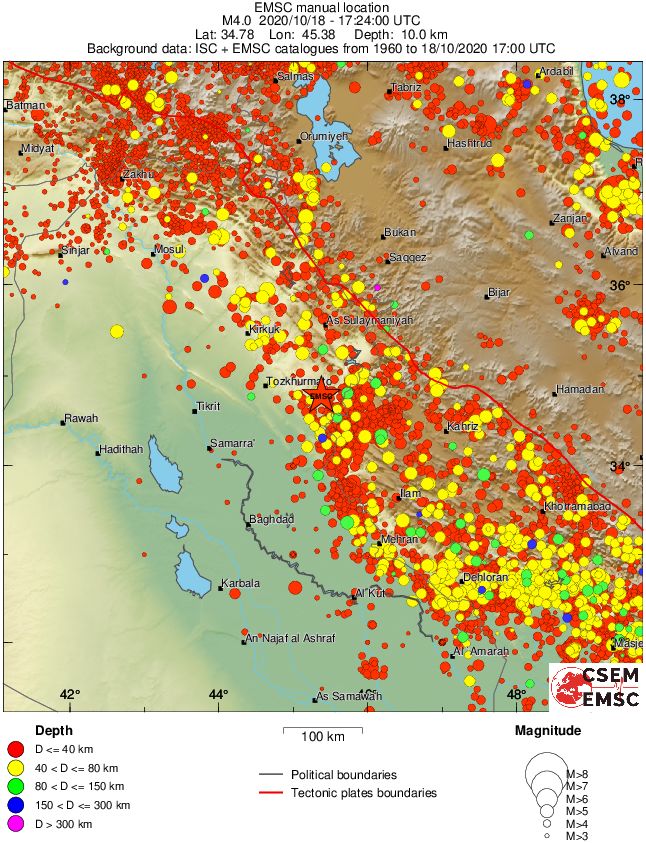 regional historical seismicity