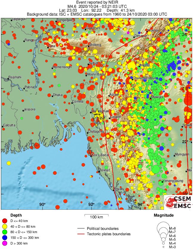 regional historical seismicity