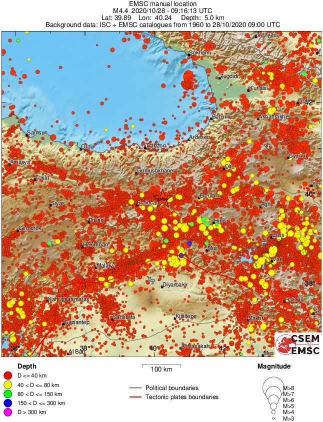 regional historical seismicity