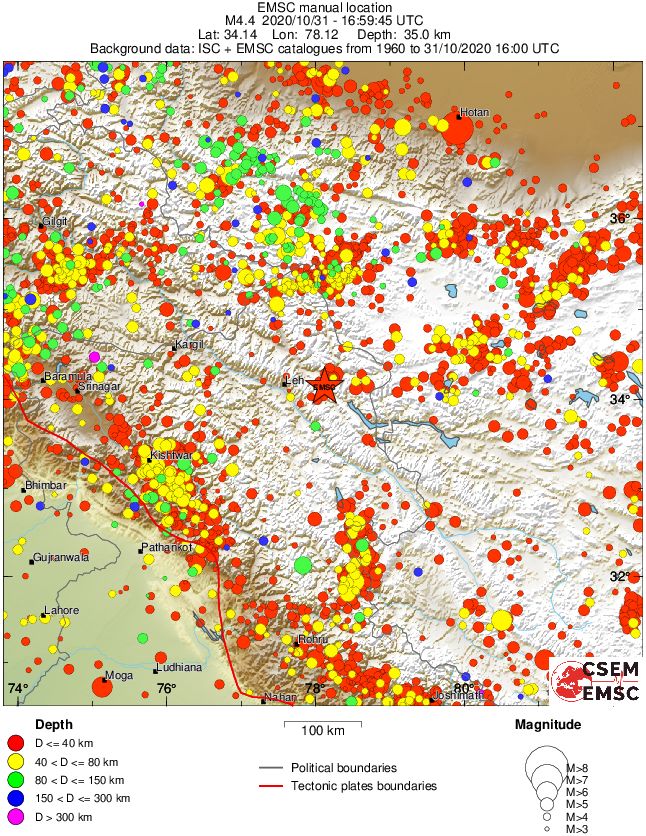 regional historical seismicity