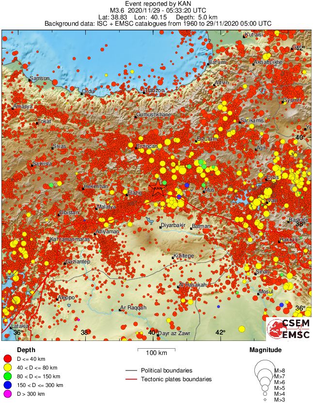 regional historical seismicity