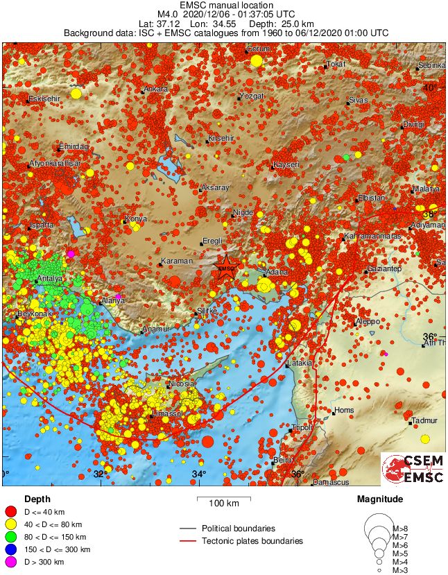 regional historical seismicity